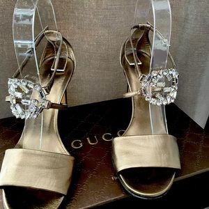 Authentic Gucci high heel leather sandals